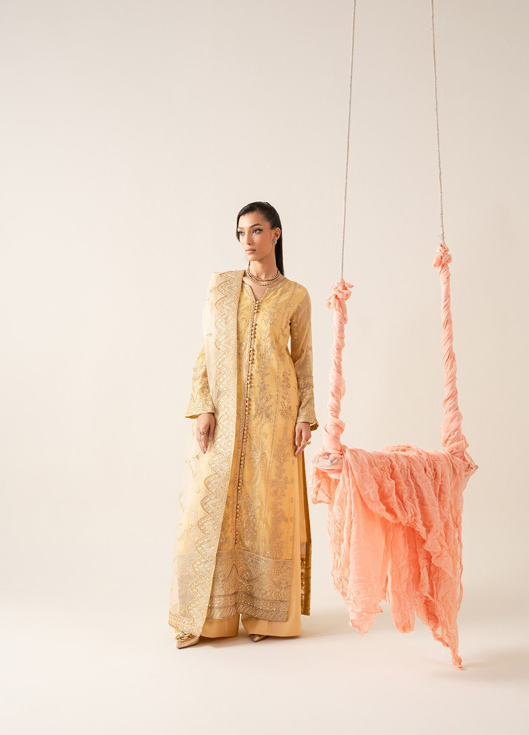 Freesia Zaib Embroirdered Chiffon