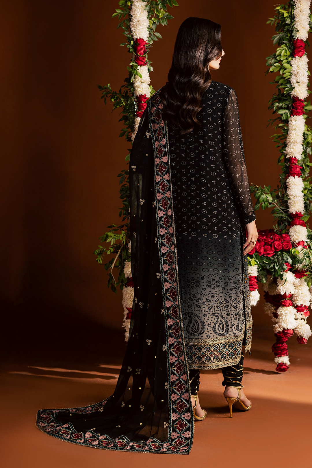 Mukeshkari Embroidered Chiffon