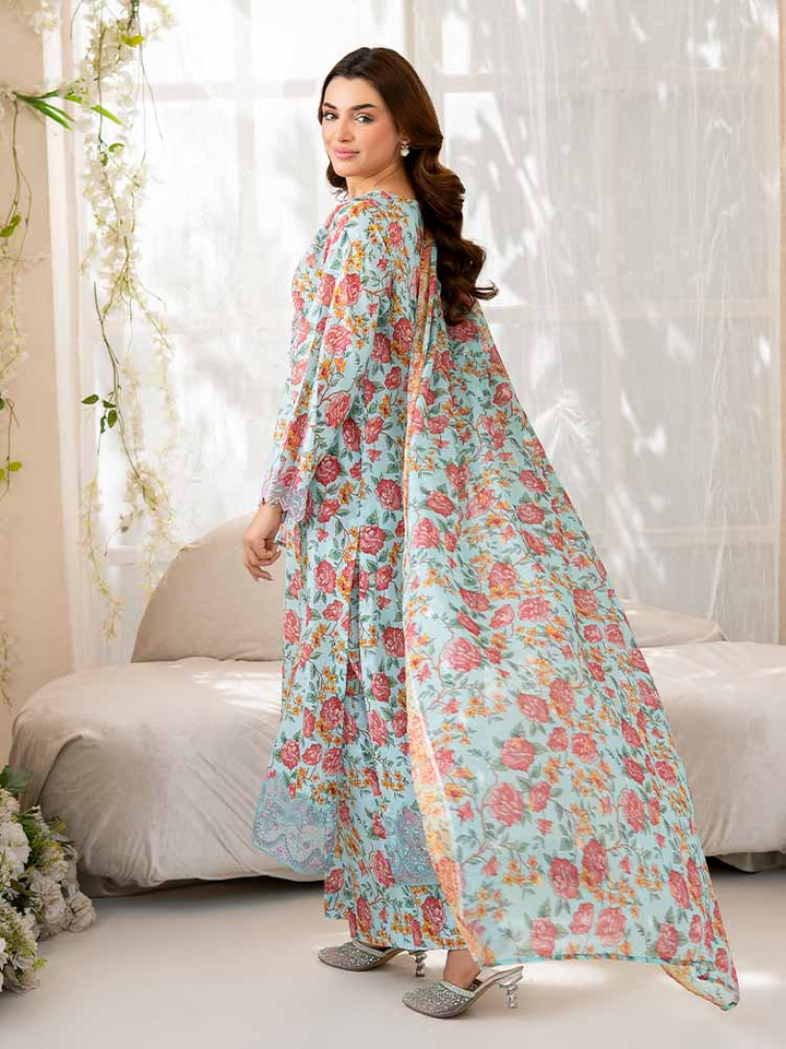NOVA 3-Piece Unstitched Digital Printed Lawn Embroidered Suit