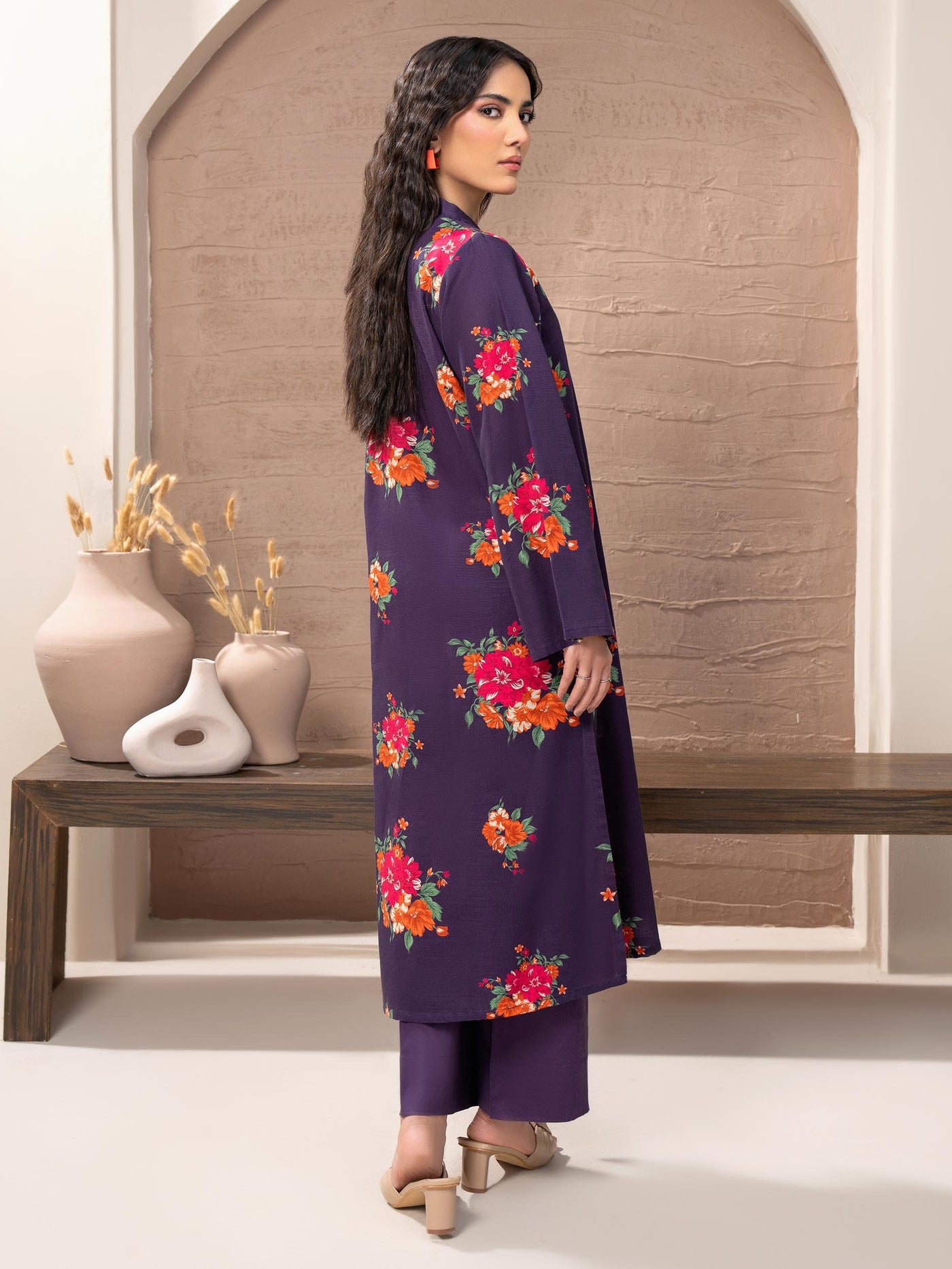 LIMELIGHT UNSTITCHED Printed Khaddar Shirt-U3807SH