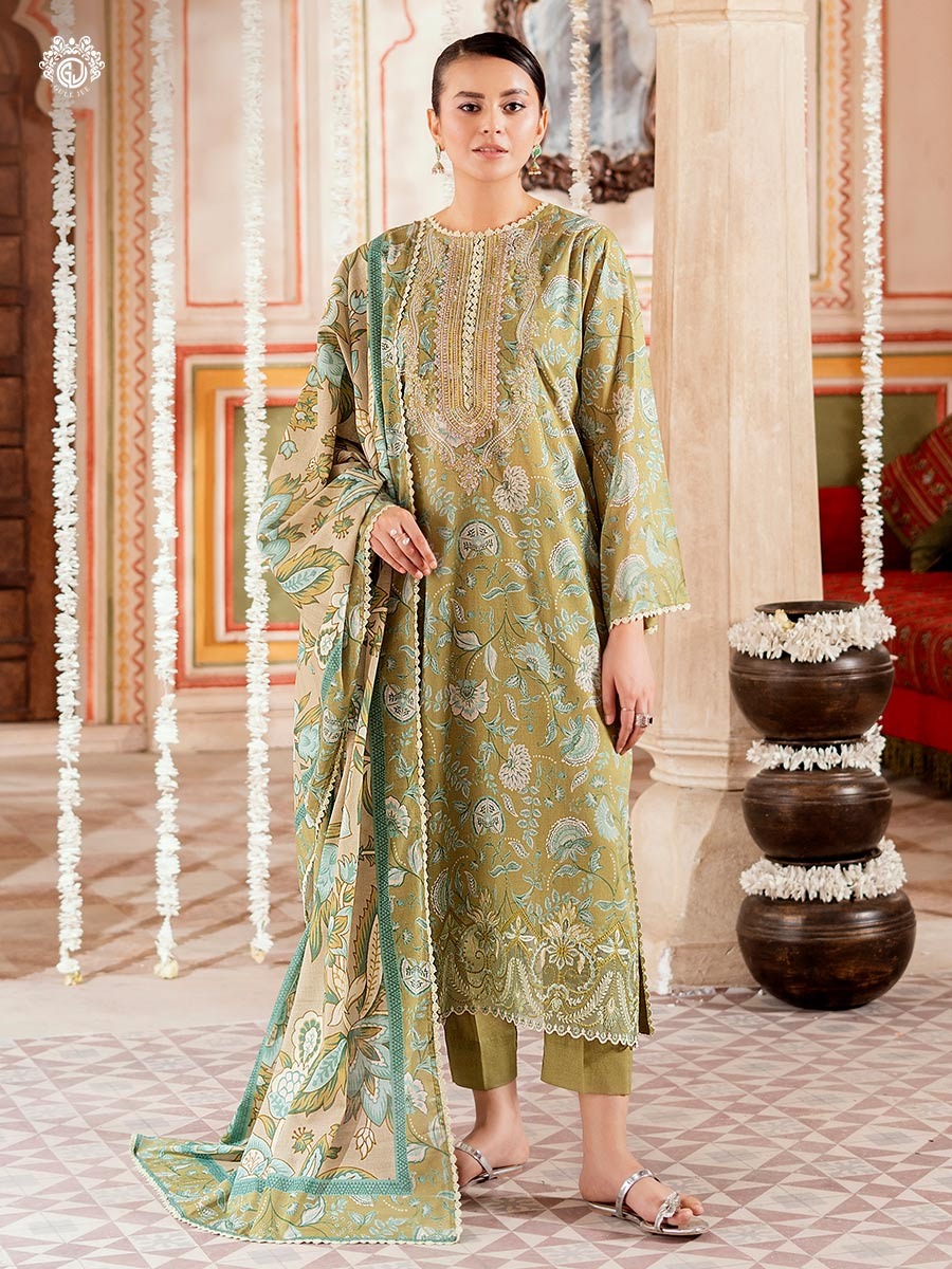 Tabeer Unstitched Lawn 3 PC
