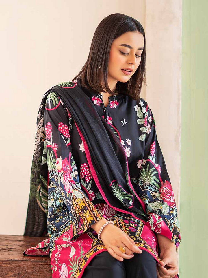POPLIN 3-Piece Unstitched Digital Printed Lawn Suit
