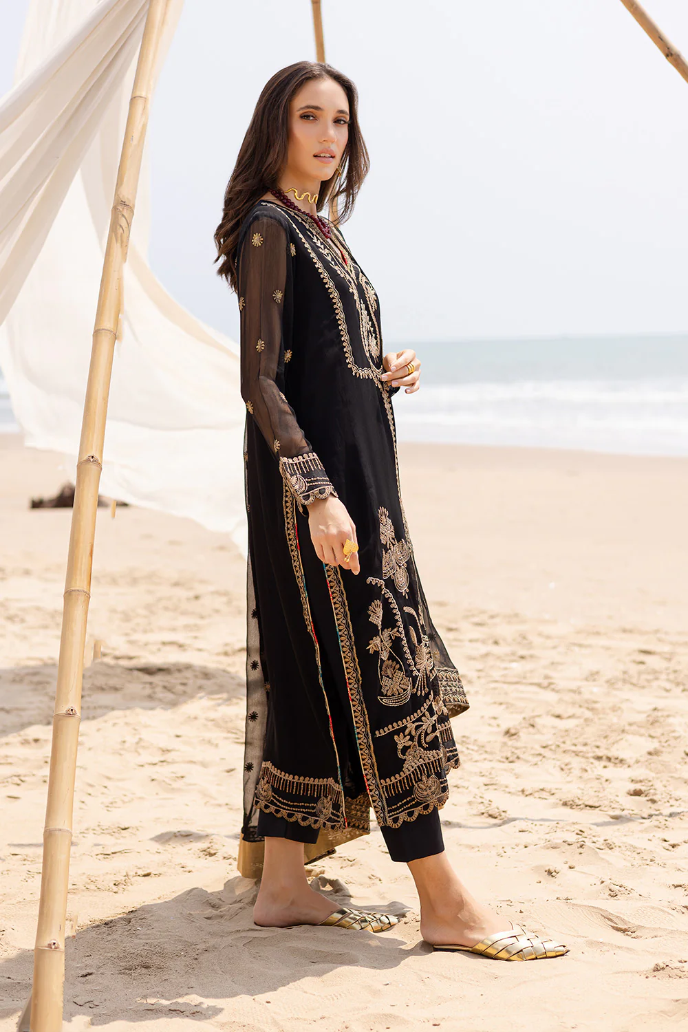 3 Piece Embroirdered Chiffon