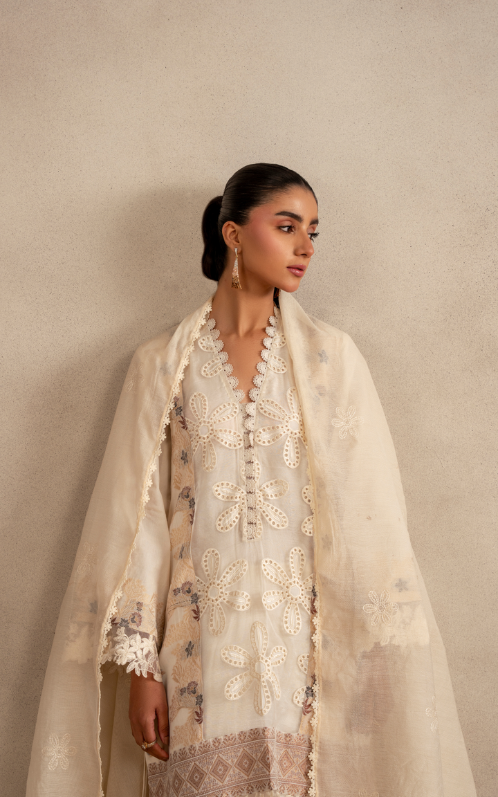Meraki 3pcs Embroidered Unstitched Summer