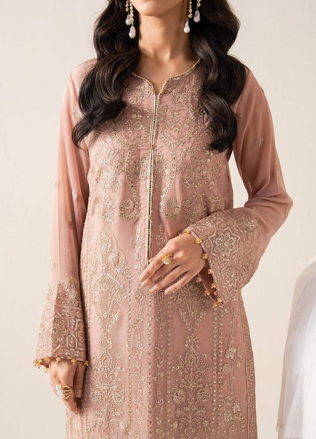 Freesia Zaib Embroirdered Chiffon