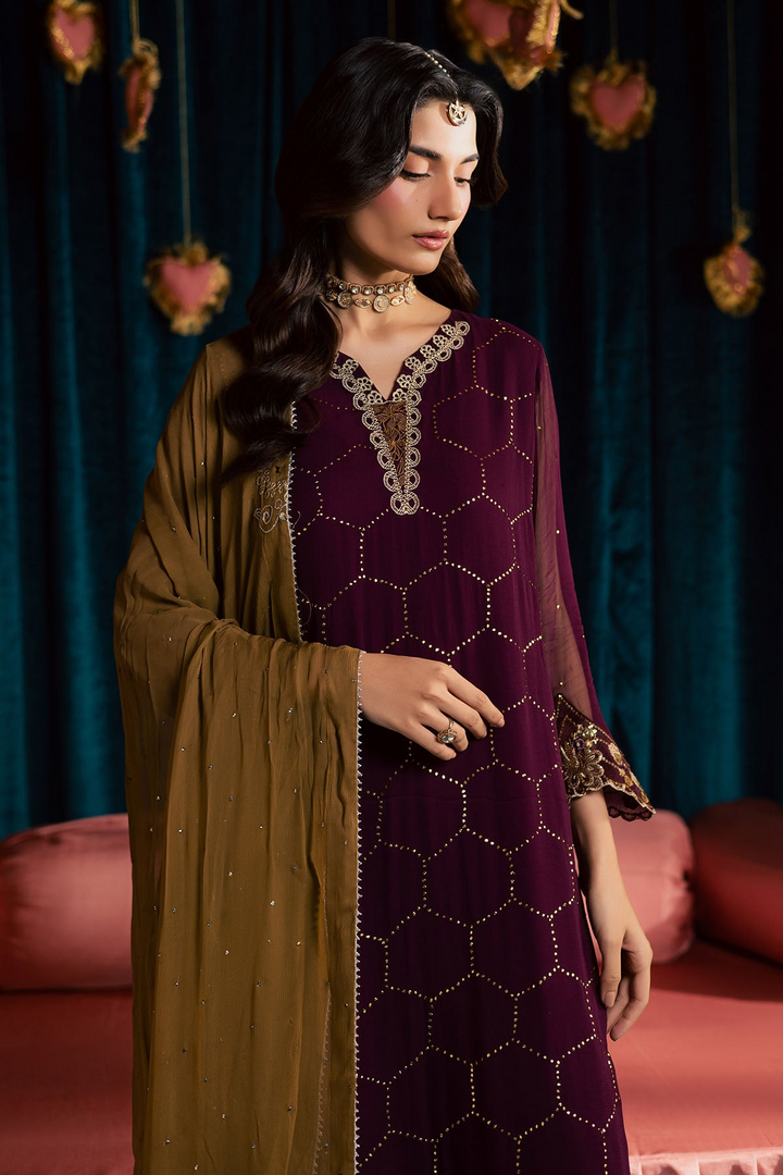 Mukeshkari Embroidered Chiffon