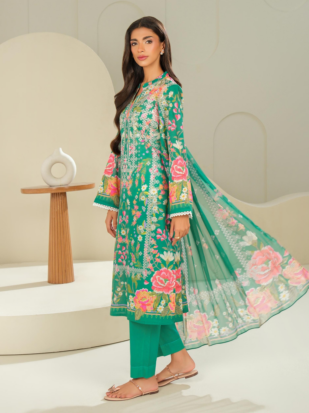 3 Piece Lawn Suit-Printed (Unstitched)
