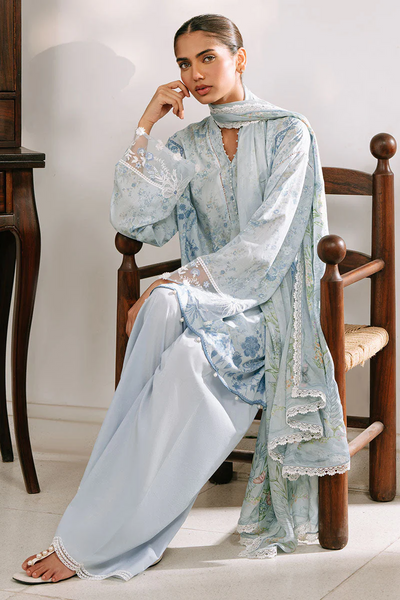 3PC PRINTED CAMBRIC SUIT