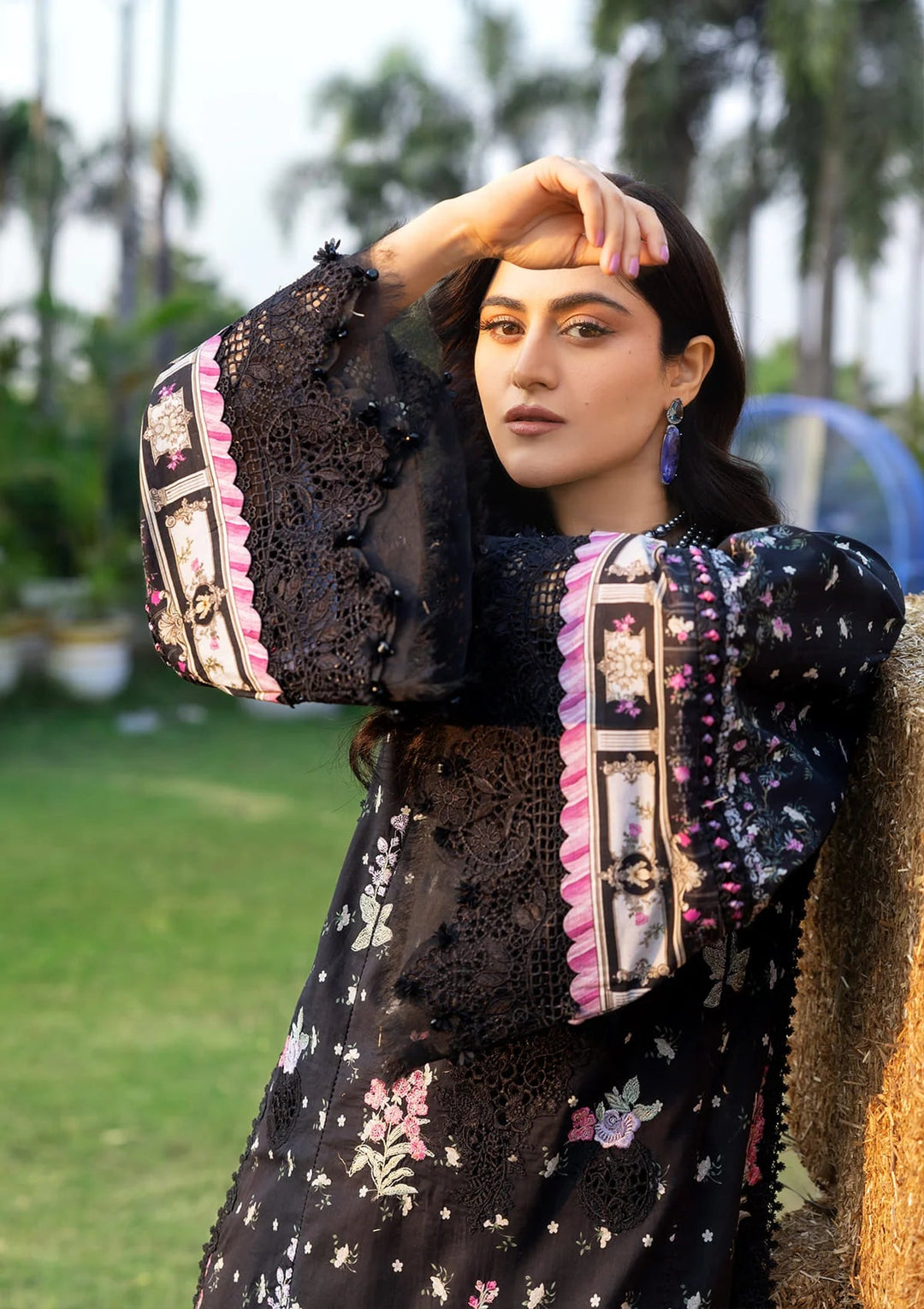 CHIKANKARI PRINTS WITH CHIFFON DUPATTA