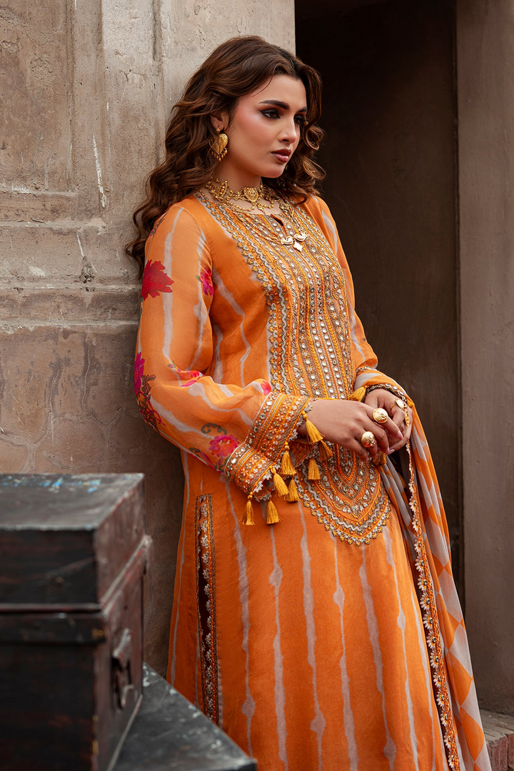 3-pc Unstitched Embroidered Printed Chiffon Collection