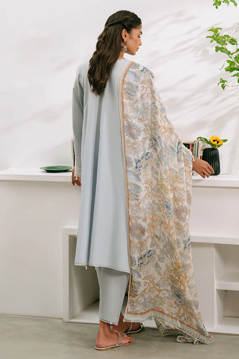 3PC EMBROIDERED CAMBRIC SUIT