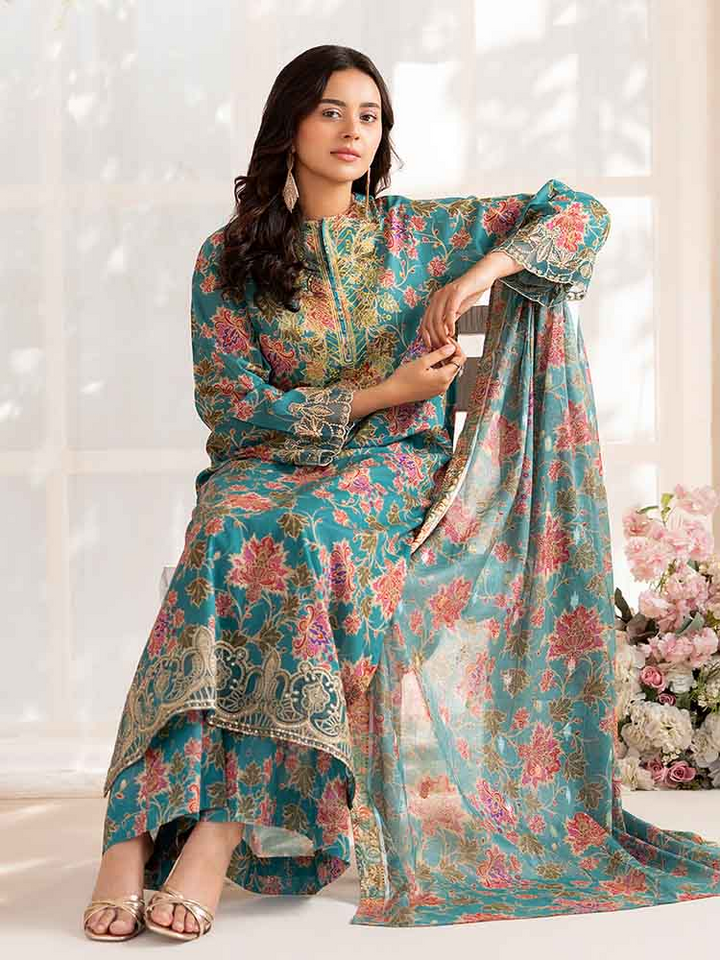 NOVA 3-Piece Unstitched Digital Printed Lawn Embroidered Suit