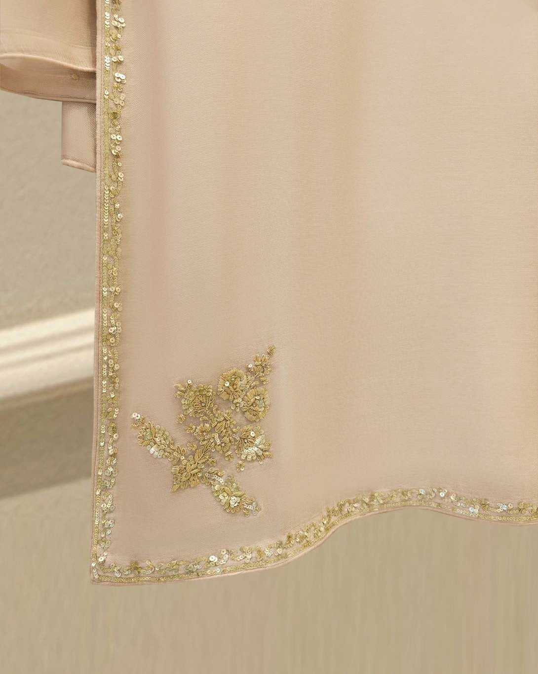 3 Piece - Pure Embroidered Cotton Net Suit
