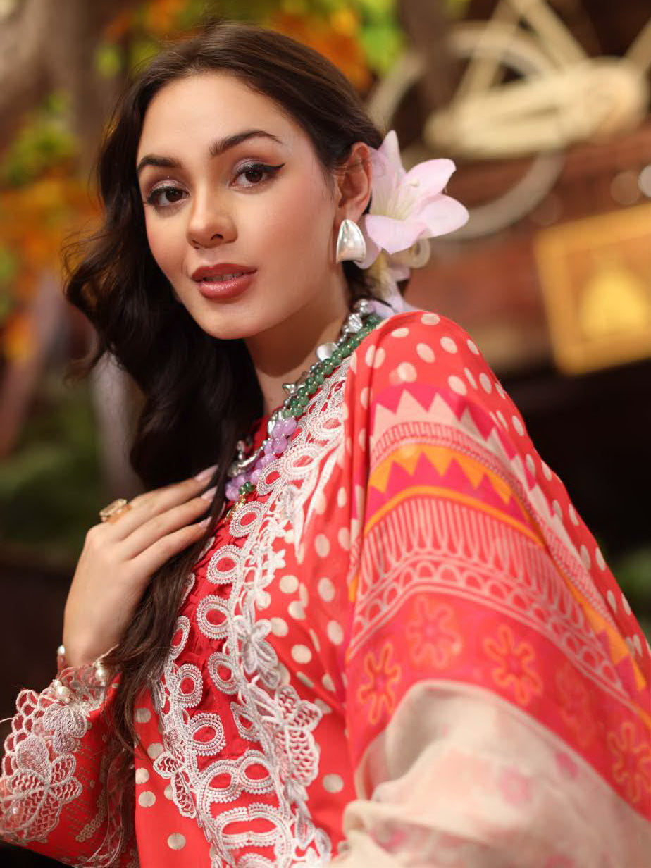 Embroidered Lawn Unstitched 3Pc Suit