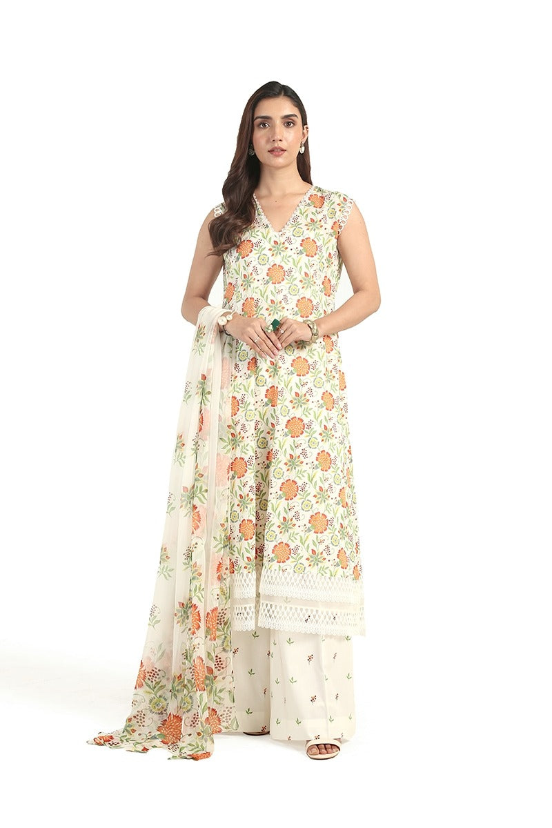 BAREEZE Printed Lawn Floral 2 PC