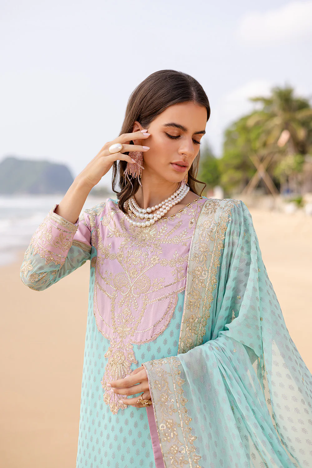 3 Piece Embroirdered Chiffon