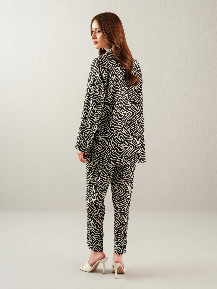 Textured Cotton Shirt-Printed (Unstitched)