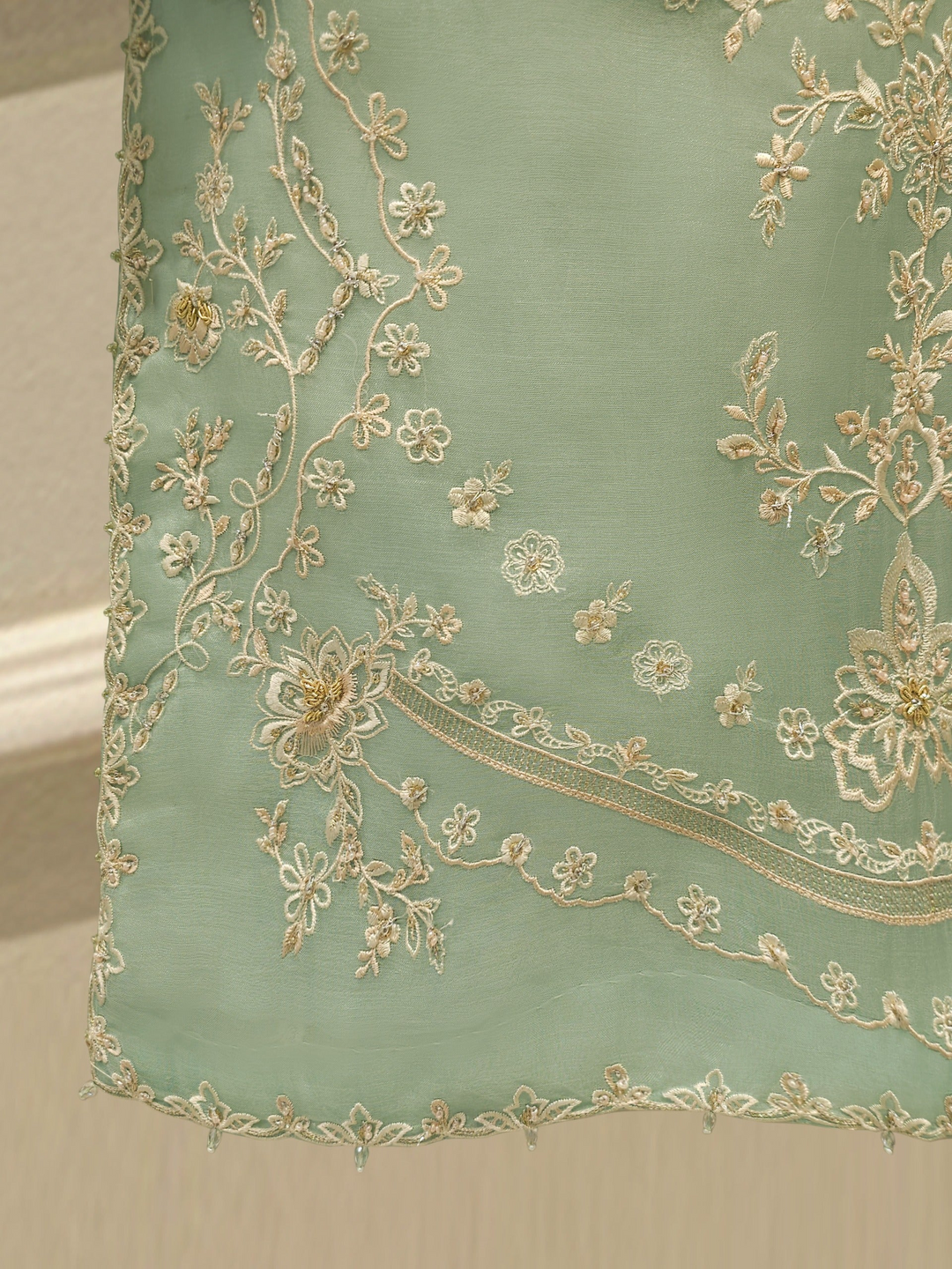 3 Piece - Pure Organza Embroidered Suit