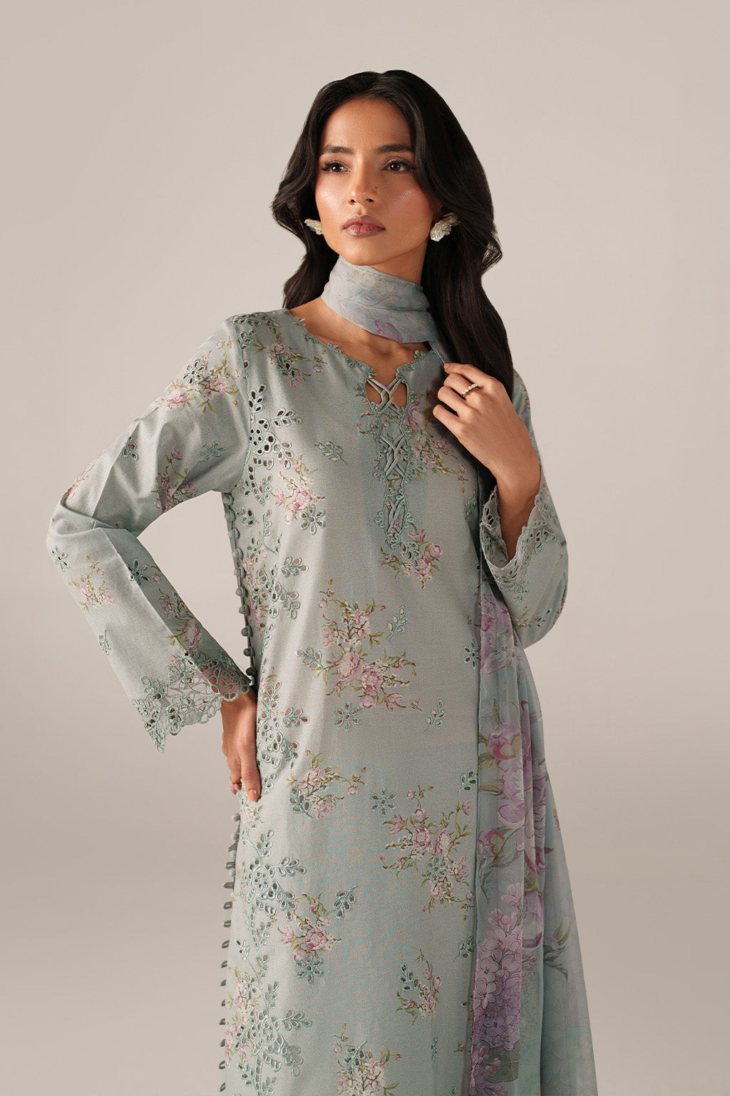 Spring Summer  Embroidered  Lawn