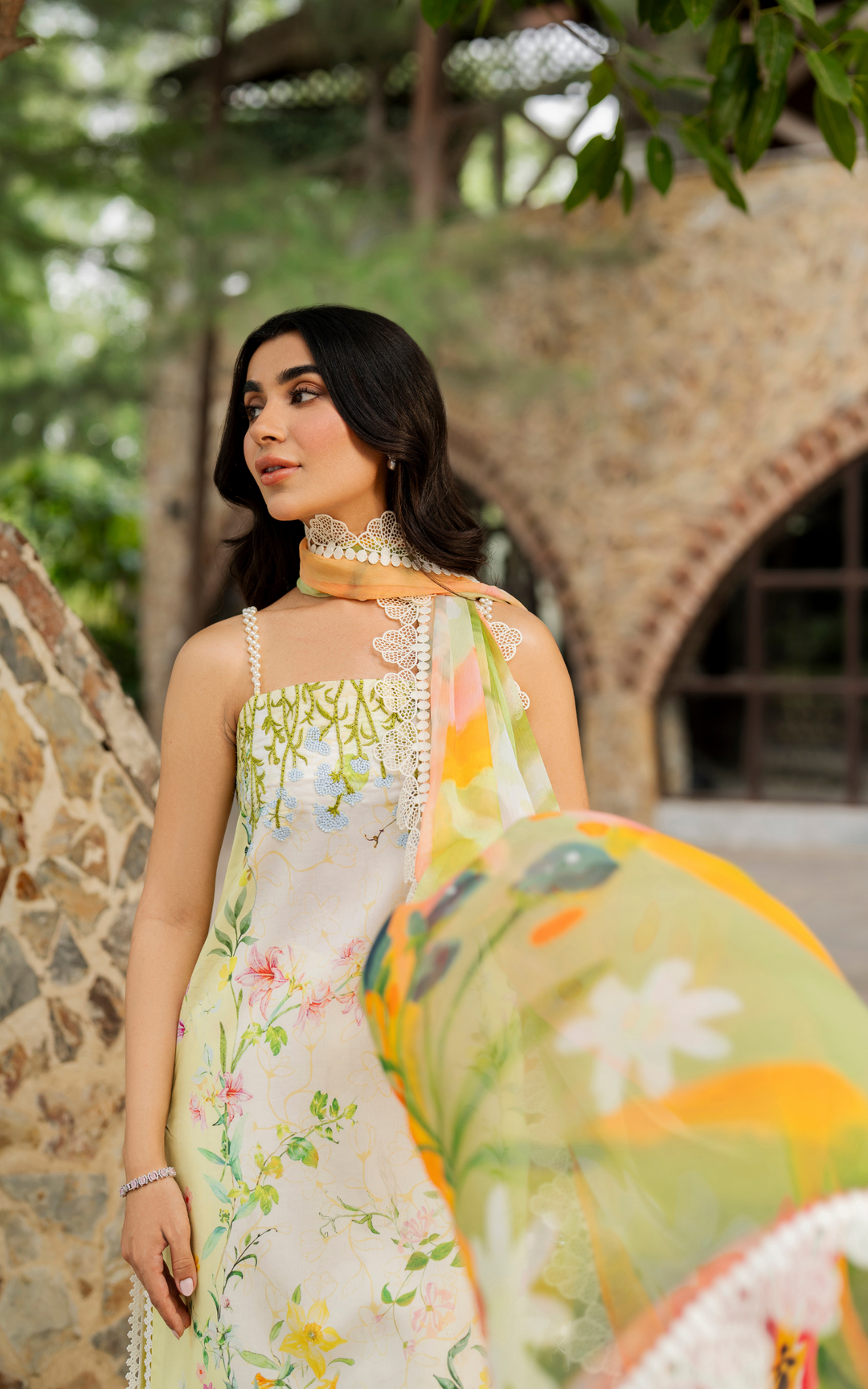 Meraki 3pcs Embroidered Unstitched Summer