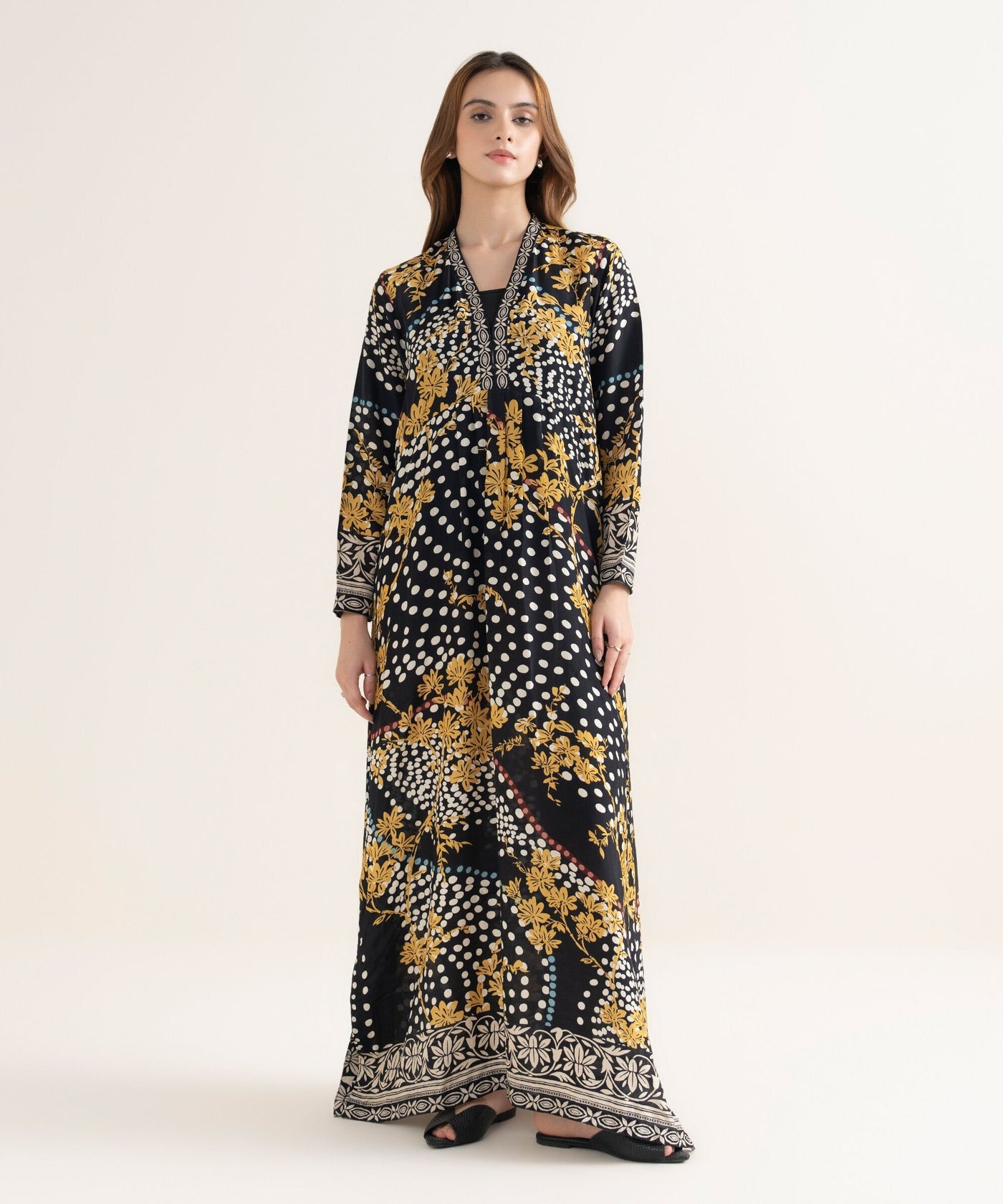 Printed Silk Kaftan