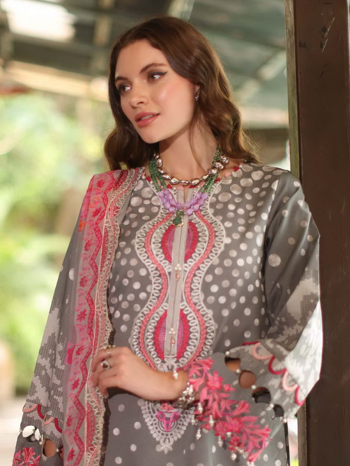 Embroidered Lawn Unstitched 3Pc Suit