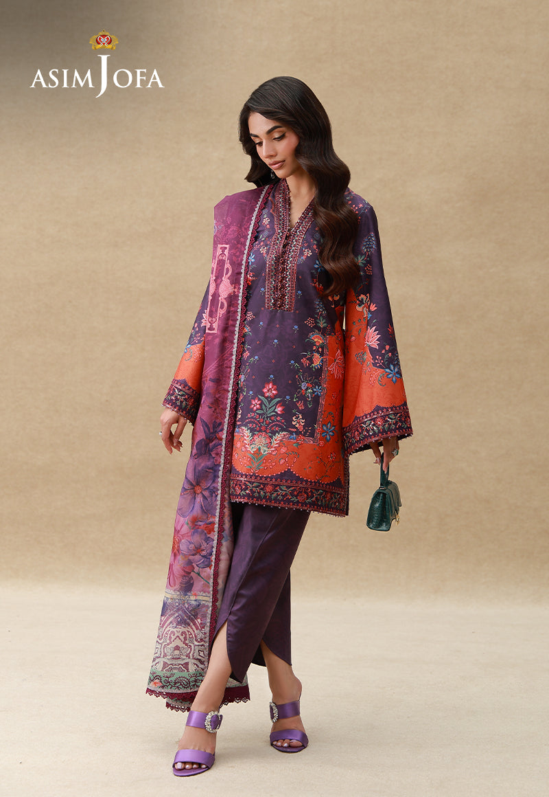 Embroidered Crepe Silk Unstitched 3 Pcs