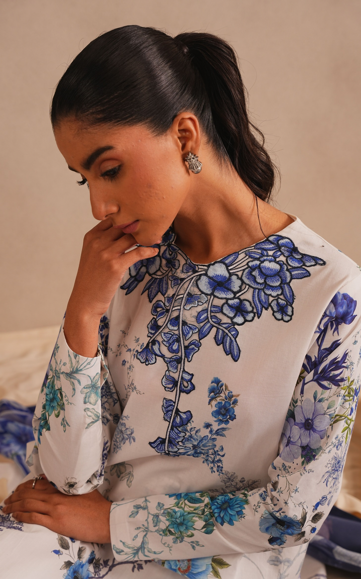 Meraki 3pcs Embroidered Unstitched Summer