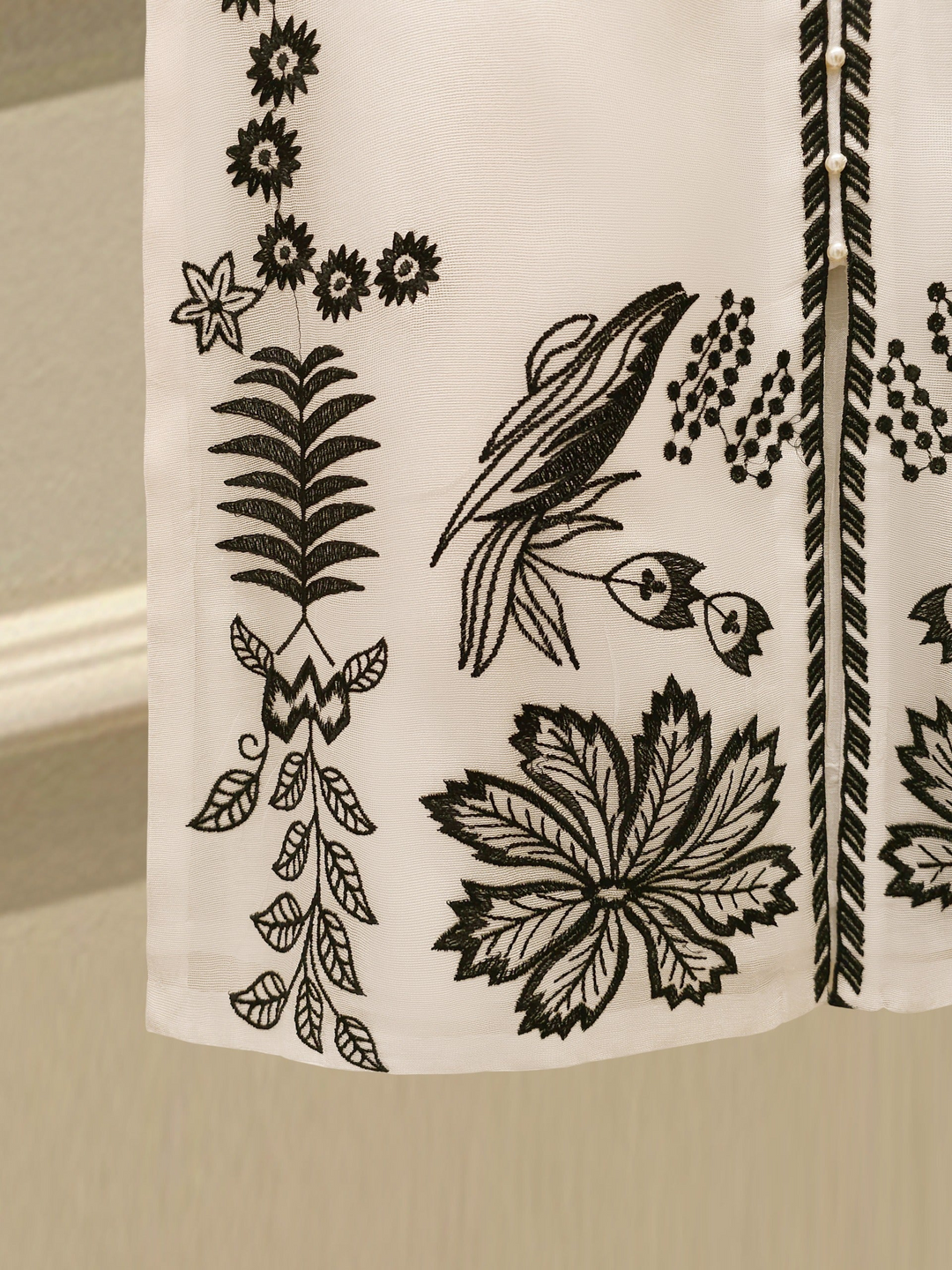2 Piece - Pure Embroidered Cotton Net Suit