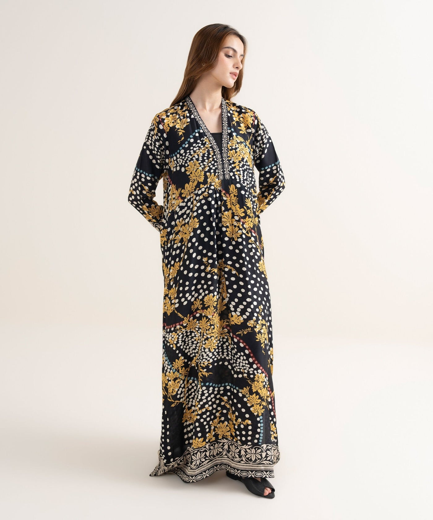 Printed Silk Kaftan