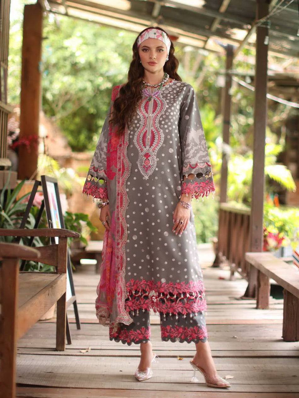 Embroidered Lawn Unstitched 3Pc Suit