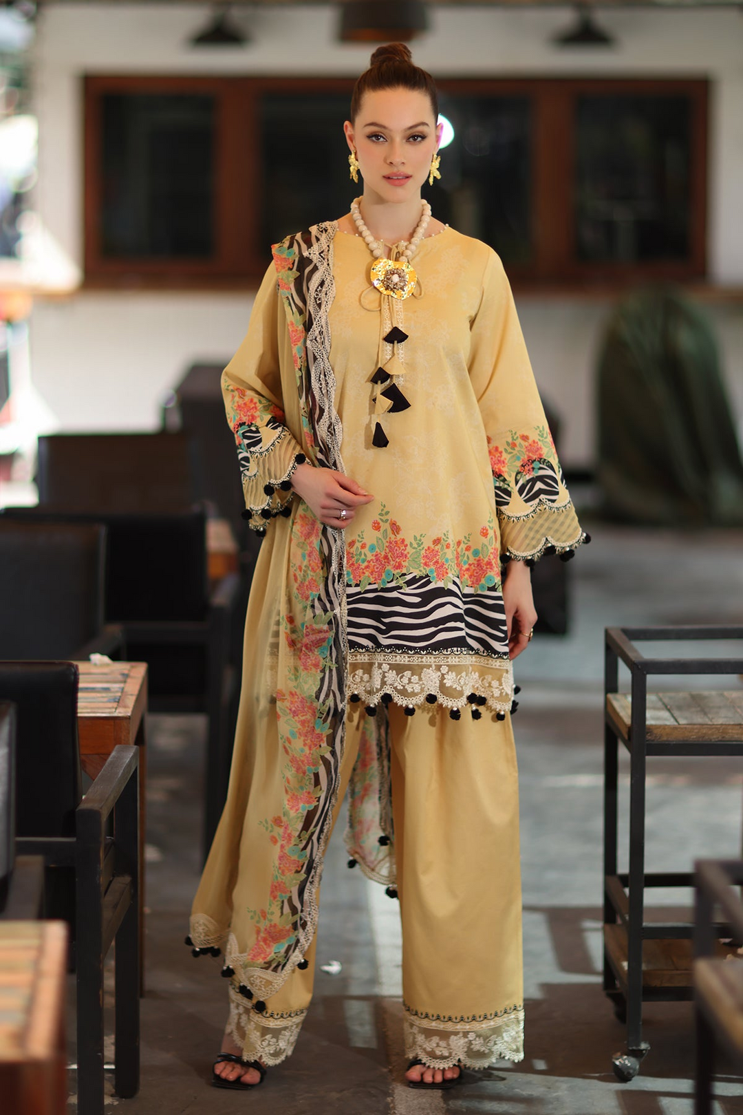 3-PC Unstitched Embroidered Lawn Collection