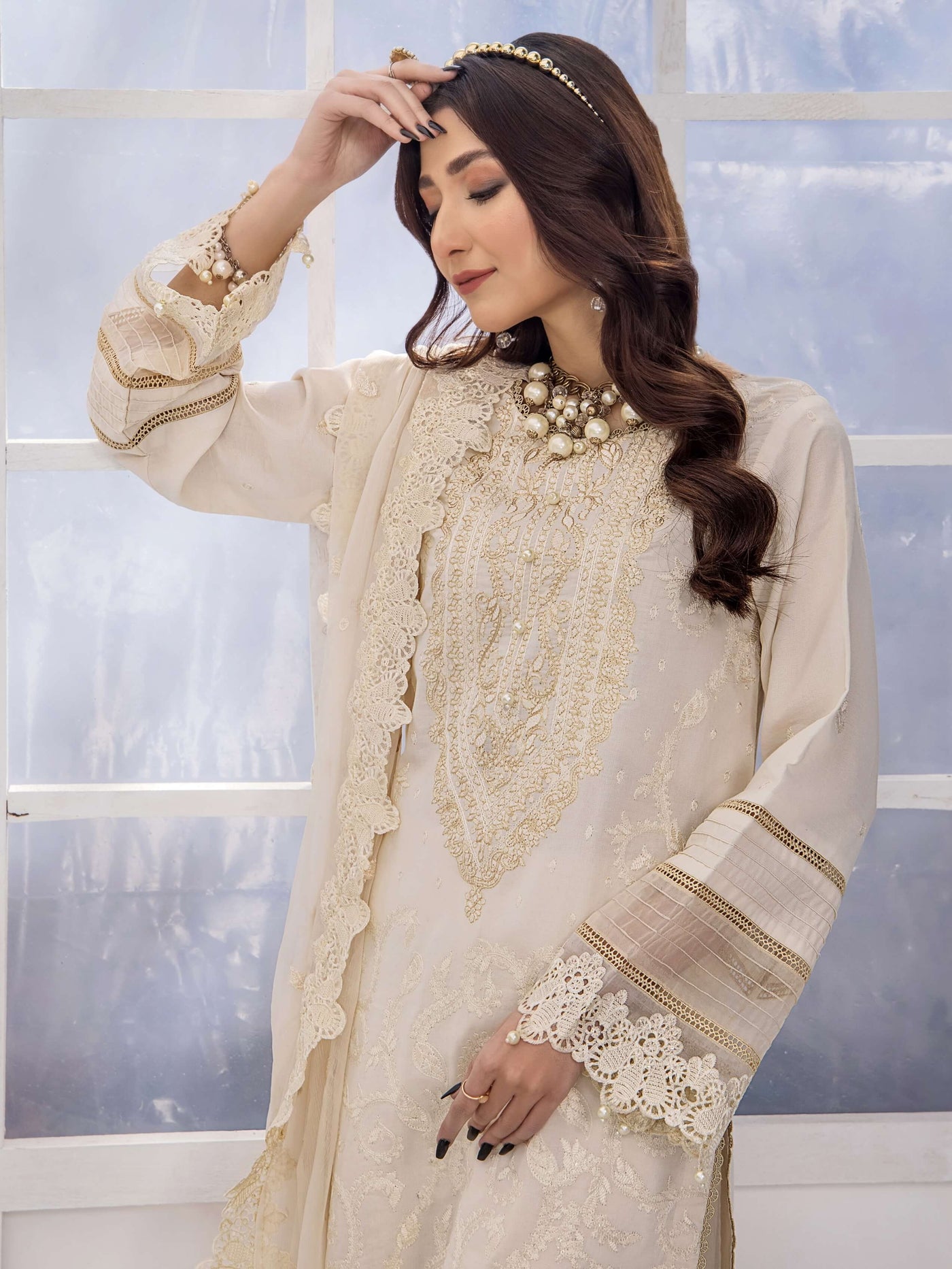 Afsoon by Humdum Embroidered Swiss Lawn