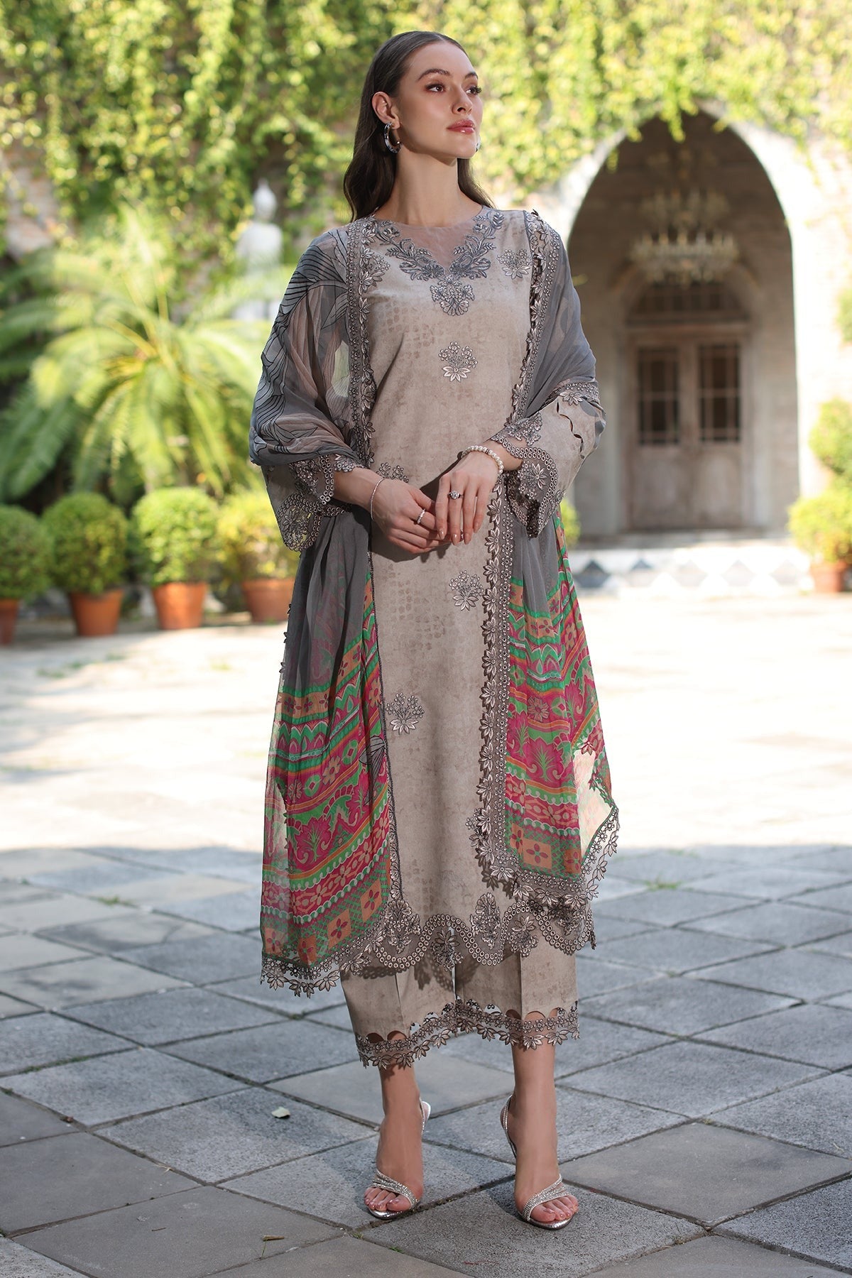 3-PC Unstitched Embroidered Printed Lawn Collection