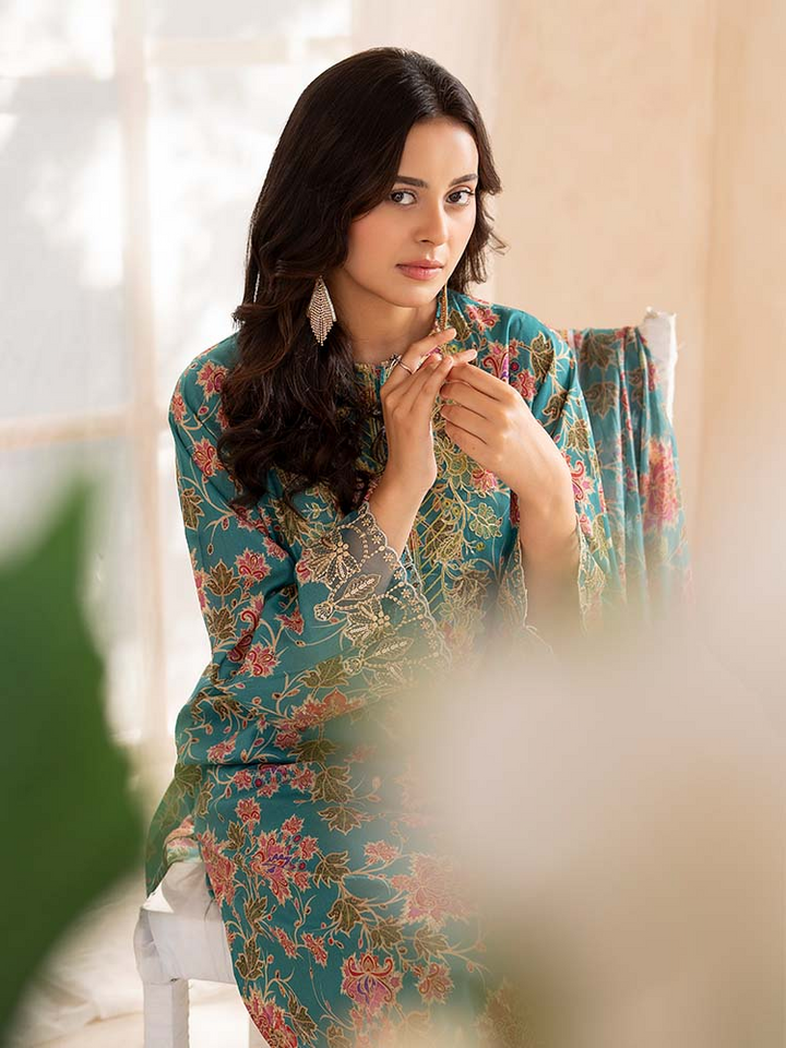 NOVA 3-Piece Unstitched Digital Printed Lawn Embroidered Suit