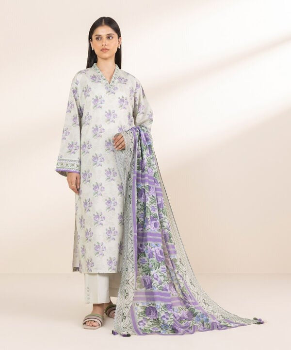 3 Piece - Printed Lawn Suit