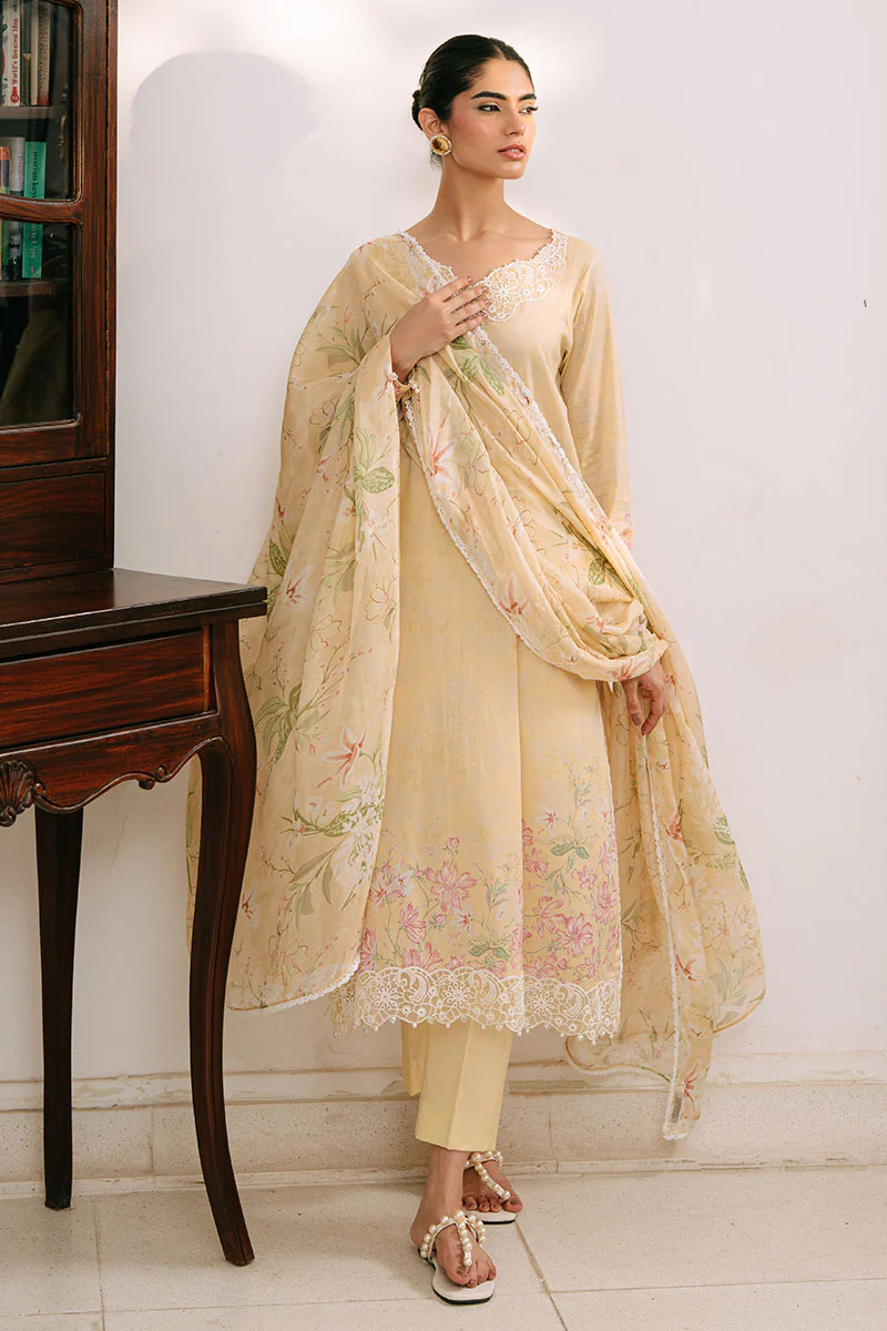 3PC PRINTED CAMBRIC SUIT