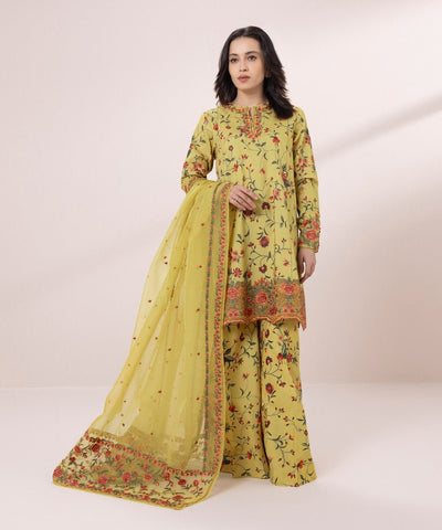 SAPPHIRE 3 PIECE EMBROIDERED LAWN SUIT (U3PESG24V220)