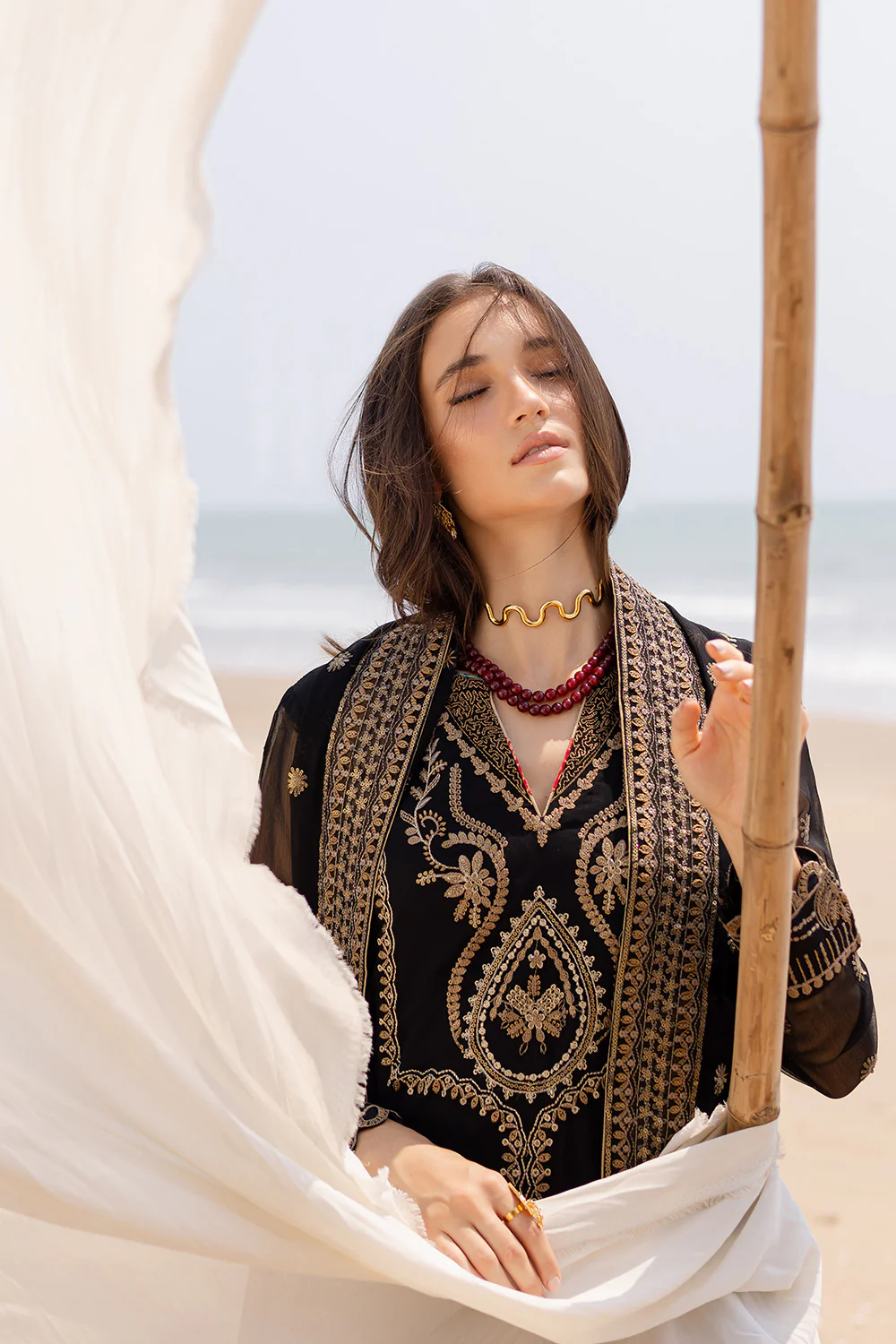 3 Piece Embroirdered Chiffon