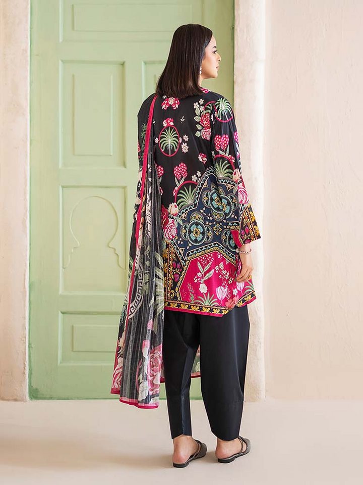 POPLIN 3-Piece Unstitched Digital Printed Lawn Suit