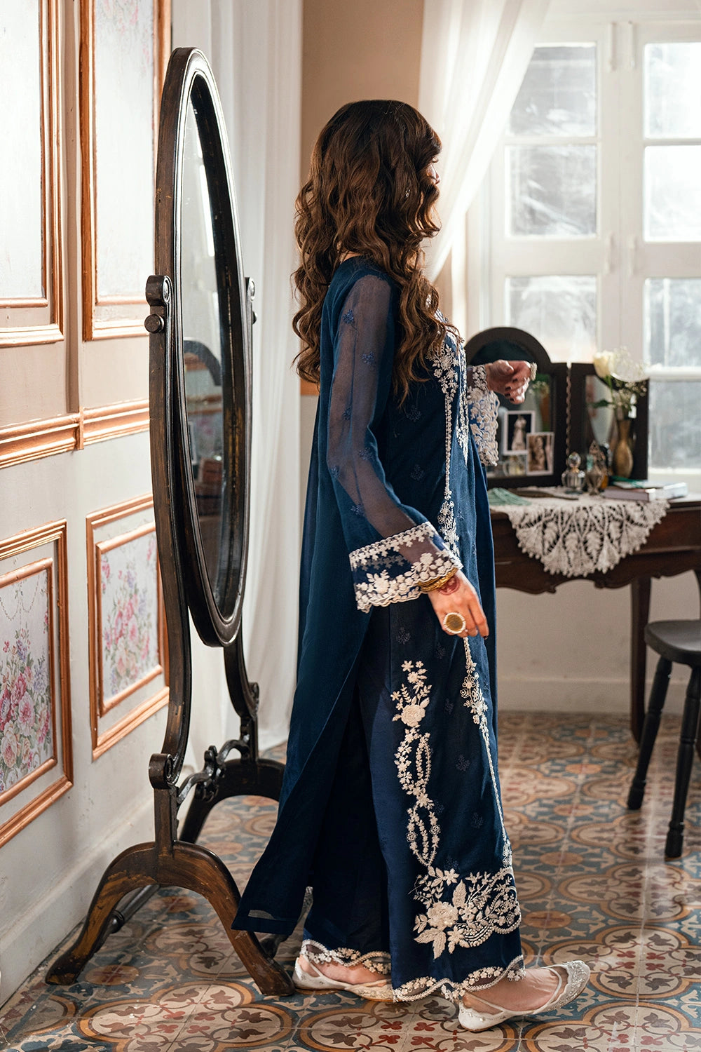 Sequins Embroidered Chiffon