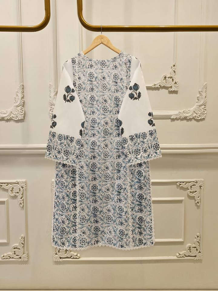 2 Piece - Hand Block Printed Kora Cotton Suit