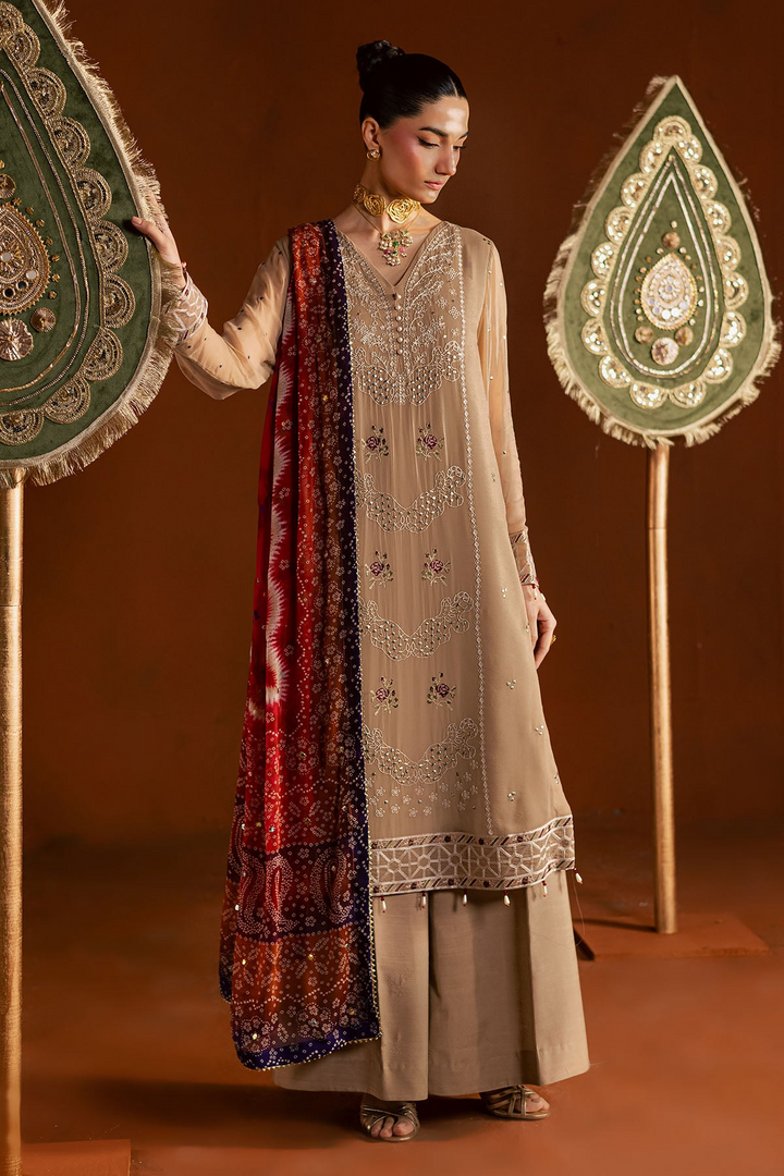 Mukeshkari Embroidered Chiffon