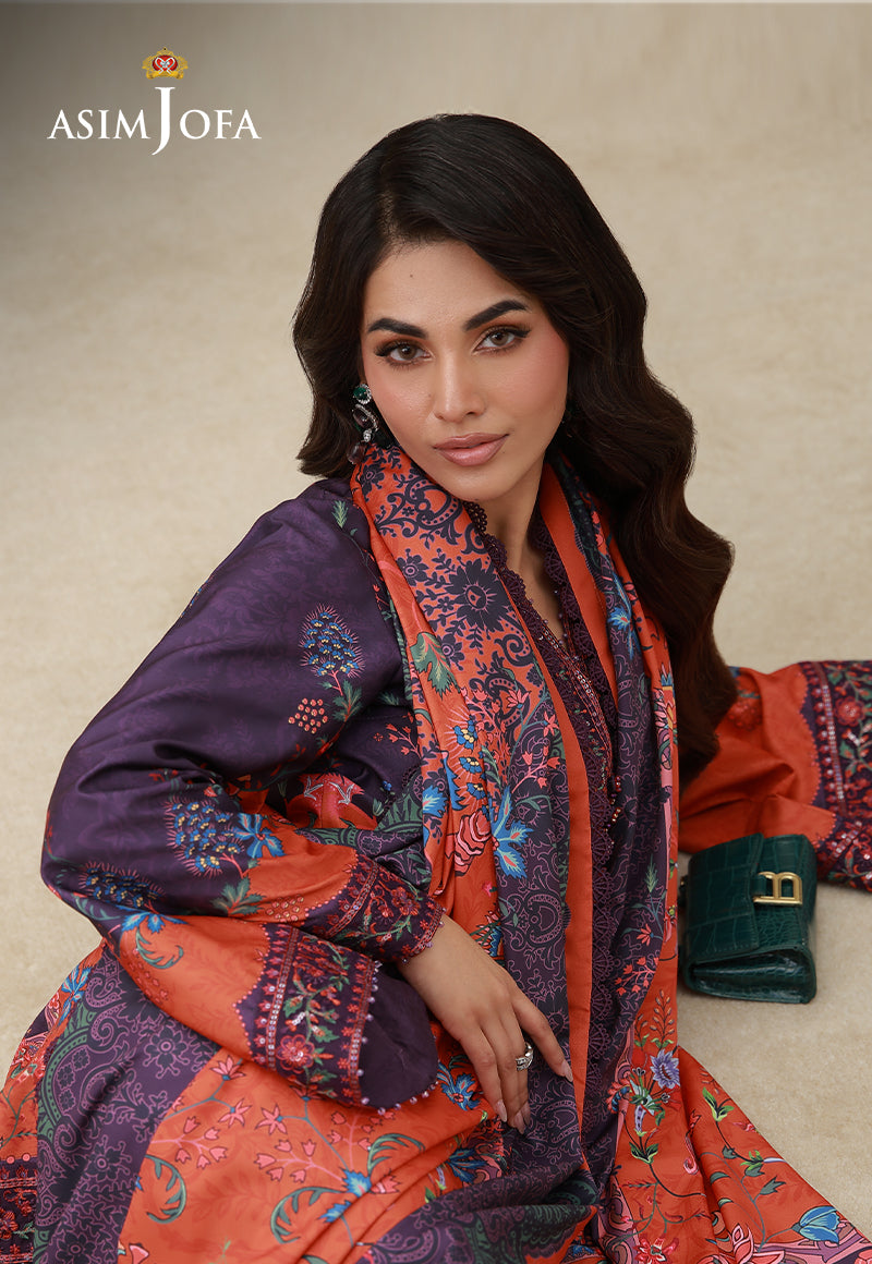 Embroidered Crepe Silk Unstitched 3 Pcs