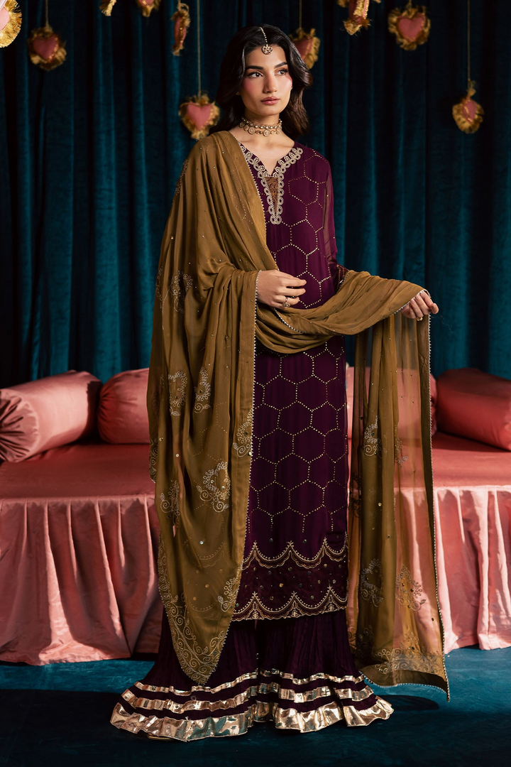 Mukeshkari Embroidered Chiffon