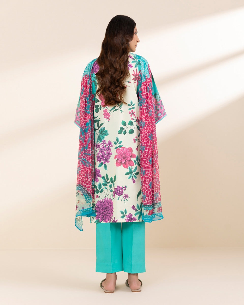 3 Piece - Embroidered Lawn Suit