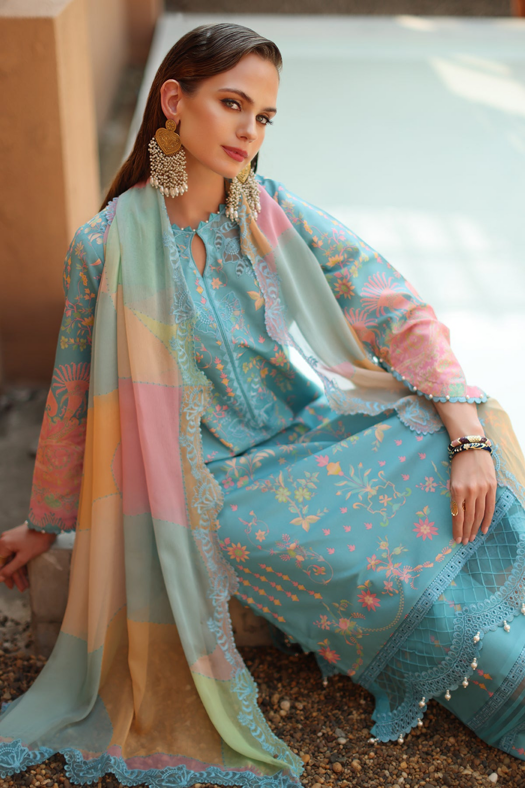 3-PC Unstitched Embroidered Lawn Collection
