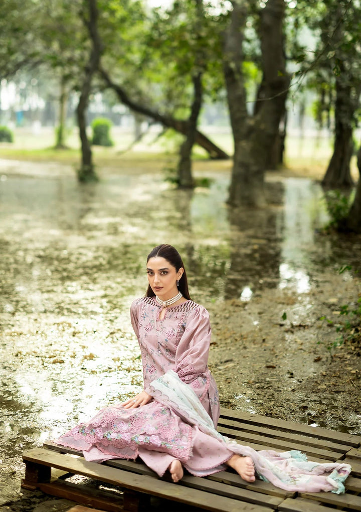 CHIKANKARI PRINTS WITH CHIFFON DUPATTA