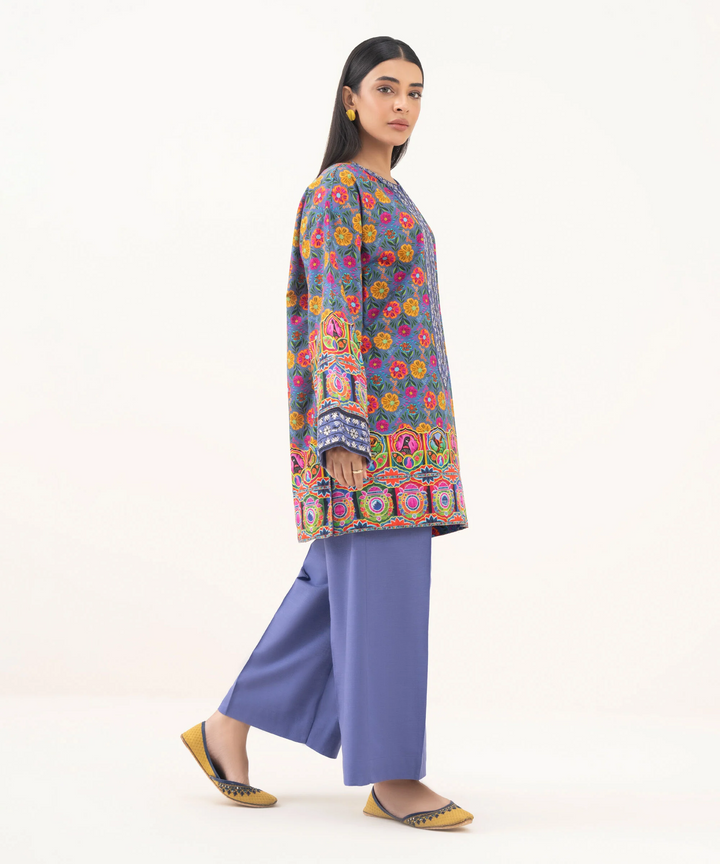 Embroidered Light Khaddar Shirt