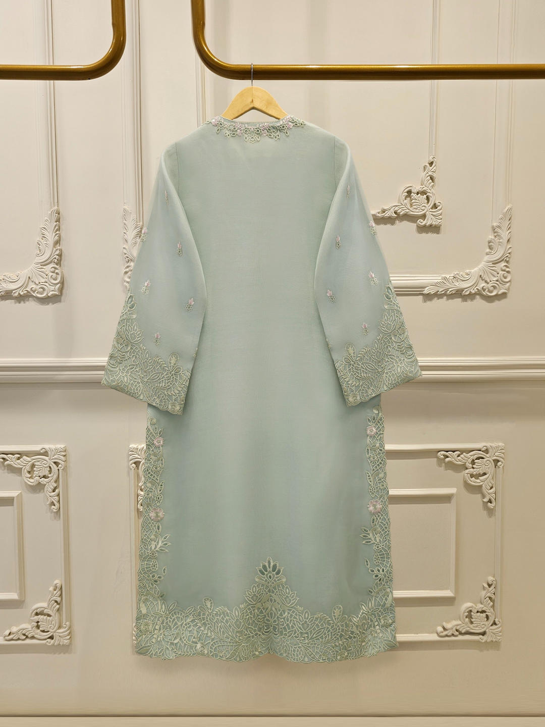 3 Piece - Pure Organza Embroidered Suit